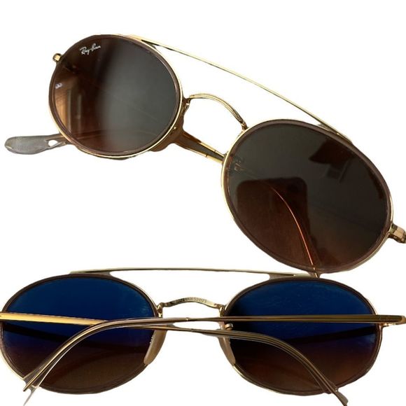 Ray-Ban Gold and Brown Sunglasses - Picture 9 of 16